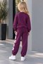 Girls Floral Pattern 2 Yarn Tracksuit Set Sweatshirt and Jogger Pants Casual Sportswear Comfortable Fit Kids Tracksuit Set 2-9 Years - 2