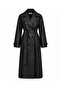 Trinity Women's Belted Genuine Leather Trench Coat - 6