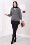 Buttoned Short Knitwear Cardigan Smoked