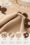 Girls Floral Pattern 2 Yarn Tracksuit Set Sweatshirt and Jogger Pants Casual Sportswear Comfortable Fit Kids Tracksuit Set 2-9 Years - 4