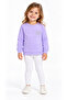9809-26 Girl's Stone Embroidered Bow Detailed Crew Neck Sweatshirt 1–4 Years - 2