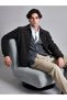 Brown Standard Fit Velvet Men's Coat