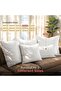 Throw Pillows Insert (Pack of 2, White) - 14 x 20 Inches Bed and Couch Pillows - Indoor Decorative Pillows (UB2581) - 6