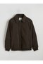 Brown Standard Fit Velvet Men's Coat - 6