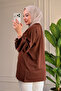 44433 - Stylish and Comfortable Polyester Women's Long Shirt with Drawstring Detail at the Sleeves and Neck - 4