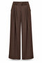 Pile Detail Wide Leg Trousers 16231 Brown - 2
