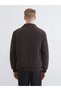 Brown Standard Fit Velvet Men's Coat - 5