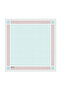 Ice Blue Wide Border Plain Silk Handkerchief
