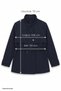 Belted Stand Collar Lined Navy Blue Short Trench Coat - 4