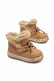 Children's Tan/Camel Winter Boots with Fur, Warm Lining, Velcro Laces, Casual Boots - 3