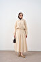 Women's Double Pocket Adjustable Waist Skirt Suit Cream - 2