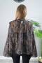 Omzu Flounce Patterned Chiffon Women's Shirt - 4