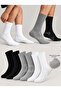 12-Piece Assorted Towel-Sole Tennis Socks - 2