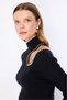 Open Shoulder Stone Detailed Knitwear Sweater - 2