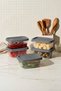 5-Piece Rectangular Storage Container Breakfast Set 300 ml