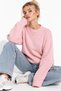 Women's Pink Crew Neck Soft Touch Oversize Knitwear Sweater - 4