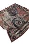 Patterned Cotton Silk Scarf 90X90 Ls2212 04-Tile-Light Mink-Angry Brown - 2