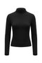 New Season High Collar Long Sleeve Blouse - Black