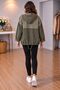 Hooded Jacket with Stone Effect Lettering and Sequin Detail - Khaki - 4