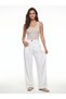 White Cotton Woven Regular Waist Masculine Wide Leg Regular Fit Straight Trousers - 2