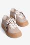 Women's Sneaker with Knitted Pattern, Beaded Tassel Detail, Besa Beige