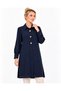 Bronch Detailed Knitwear at the Back, Viscose at the Front, Tunic Length 105 cm - 3