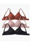Seamless Bra Laser Cut Seamless Adjustable Strap Wire-Free Women's 3-Piece Bra - 2