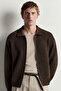 Men's Oversize Double Zipper Knitwear Jacket - 3