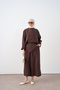 Women's Asymmetrical Cut Loose Trousers Suit Brown - 4