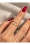 Women's Nail Model Zircon Stone Adjustable Ring Stylish and Elegant Design - 3