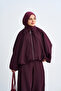 Women's Shirt Collar Zipper Detail Jacket Suit Plum - 3