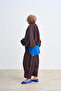 Women's Shirt Collar Zipper Detail Jacket Suit Brown - 4