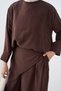 Women's Asymmetrical Cut Loose Trousers Suit Brown - 7