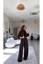 Brown Modal Triple Athlete Hoodie Tracksuit Set - 4