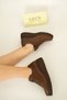 5516 Eren Shoes&Bag Genuine Leather Rubber Laced Light Sole Flat Heeled Daily Comfortable Shoes Real Leather Brown - 4