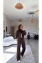 Brown Two-Thread Basic Sweatpants - 2