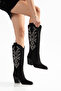 Women's Cowboy Boots Pointed Toe Embroidery Detailed Thick Heel Western Boots - 6
