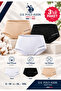 Women'S, Licensed, Uspa, 47% Modal, 47% Cotton, 6% Elastane, Elastic Waistband, High Waist Bato Panties, Basic, Comfort, Non-Marking, Set of 3