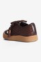 Women's Sneaker with Knitted Pattern, Beaded Tassel Detail, Besa Brown - 5
