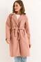 Powder Cashmere Fabric Wide Collar Oversize Single Button Pocketed Long Sleeve Coat - 4