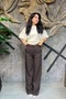 Premium Quality Mid-Waist Wide-Leg Fabric Trousers Sun546 - 7