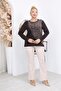 Plus Size Stoned Modal Fabric Blouse - 7