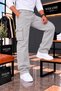 Men's Gabardine Baggy Fit Cargo Pants - 4