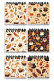 Coffee and Autumn Leaf Patterned Mini Notepad Set - 2