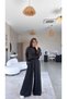 Black Slim Satin Zr Model Draped Tiril Pants - 2