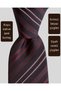 Black Striped Brown Silk Tie – 7.5 cm Wide - 2
