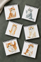 Realistic Kitten Illustration Mini Notepad Set