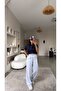 Gray Melange Modal Drawstring Elastic Pants