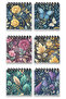 Mystical Night and Butterfly Patterned Mini Notepad Set - 2