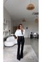 Black Silver Puntolu Zippered Spanish Leggings - 5